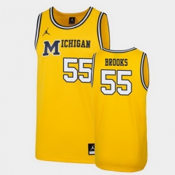 Michigan Wolverines Eli Brooks Maize Replica Men'S Jersey