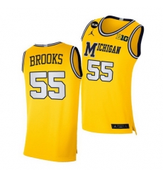 Michigan Wolverines Eli Brooks Yellow Blm Social Justice Men Jersey