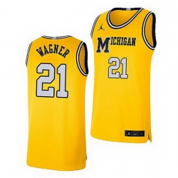 Michigan Wolverines Franz Wagner Maize Retro Limited Basketball Jersey