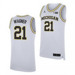 Michigan Wolverines Franz Wagner White Replica College Basketball Jersey