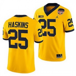 Michigan Wolverines Hassan Haskins Maize 2021 Orange Bowl Playoffs Limited Jersey