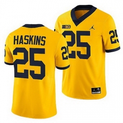 Michigan Wolverines Hassan Haskins Maize College Football Men Jersey