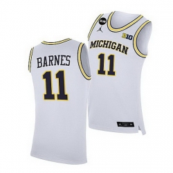 Michigan Wolverines Isaiah Barnes White Home Jersey