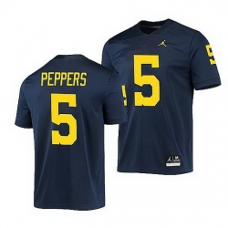 Michigan Wolverines Jabrill Peppers Navy Game Men'S Jersey