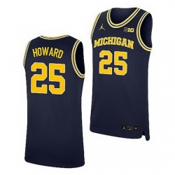 Michigan Wolverines Jace Howard Navy Replica College Basketball Jersey