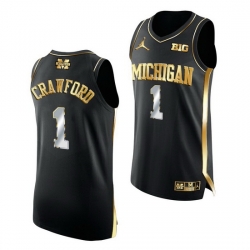Michigan Wolverines Jamal Crawford 2021 March Madness Golden Authentic Black Jersey