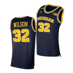 Michigan Wolverines Luke Wilson 2021 Big Ten Regular Season Champions Blm Navy Jersey