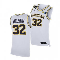 Michigan Wolverines Luke Wilson 2021 Big Ten Regular Season Champions Blm White Jersey