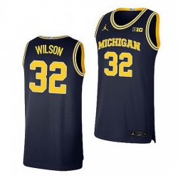Michigan Wolverines Luke Wilson Navy Limited Basketball Jersey