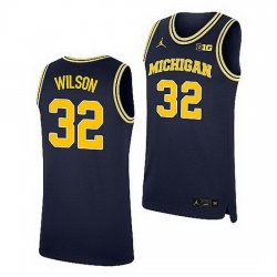 Michigan Wolverines Luke Wilson Navy Replica College Basketball Jersey