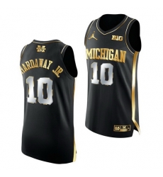 Michigan Wolverines Tim Hardaway Jr. 2021 March Madness Golden Authentic Black Jersey