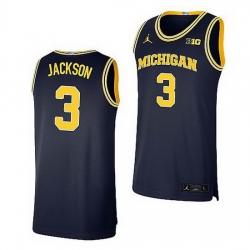 Michigan Wolverines Zeb Jackson Navy Limited Basketball Jersey