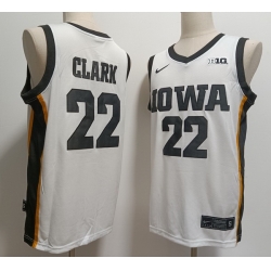 Men Iowa Hawkeyes Caitlin Clark #22 White Stitched Correct Model NCAA Jersey