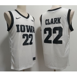 Men Iowa Hawkeyes Caitlin Clark #22 White Stitched NCAA Jersey