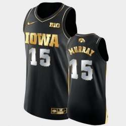 Men Iowa Hawkeyes Keegan Murray Golden Edition Black Authentic Limited Jersey