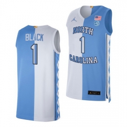 North Carolina Tar Heels Leaky Black 2021 Blue White Split Edition Special Jersey