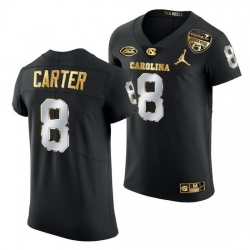 North Carolina Tar Heels Michael Carter Black 2021 Orange Bowl Golden Edition Jersey