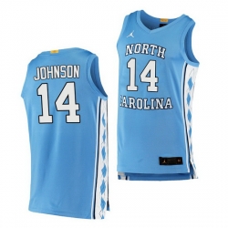 North Carolina Tar Heels Puff Johnson Blue Authentic Jersey