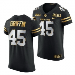 Ohio State Buckeyes Archie Griffin Black 2021 College Football Playoff Championship Golden Authentic Jersey