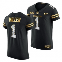 Ohio State Buckeyes Braxton Miller Black Golden Edition Jersey