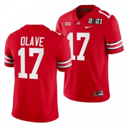 Ohio State Buckeyes Chris Olave Scarlet 2021 Sugar Bowl Champions College Football Playoff College Football Playoff Jersey