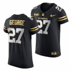 Ohio State Buckeyes Eddie George Black Golden Edition Jersey
