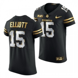 Ohio State Buckeyes Ezekiel Elliott Black Golden Edition Jersey