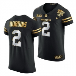 Ohio State Buckeyes J.K. Dobbins Black 2021 Sugar Bowl Golden Limited Authentic Football Jersey