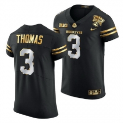 Ohio State Buckeyes Michael Thomas Black 2021 Sugar Bowl Golden Limited Authentic Football Jersey