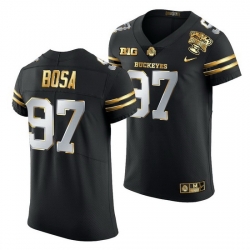 Ohio State Buckeyes Nick Bosa Black 2021 Sugar Bowl Golden Limited Authentic Football Jersey