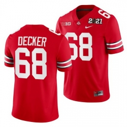 Ohio State Buckeyes Taylor Decker Scarlet 2021 Sugar Bowl Champions College Football Playoff College Football Playoff Jersey