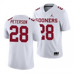 Oklahoma Sooners Adrian Peterson White Game Men'S Jersey