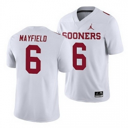 Oklahoma Sooners Baker Mayfield White Game Men'S Jersey