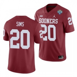 Oklahoma Sooners Billy Sims Crimson 2020 Cotton Bowl Men'S Jersey