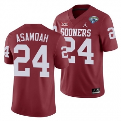 Oklahoma Sooners Brian Asamoah Crimson 2020 Cotton Bowl Classic College Football Jersey