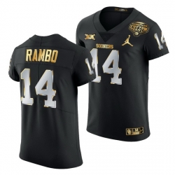 Oklahoma Sooners Charleston Rambo Black 2020 Cotton Bowl Classic Golden Edition Jersey