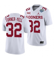 Oklahoma Sooners Delarrin Turner Yell White 2020 Cotton Bowl Classic College Football Jersey