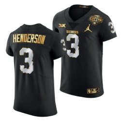 Oklahoma Sooners Mikey Henderson Black 2020 Cotton Bowl Classic Golden Edition Jersey