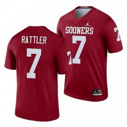Oklahoma Sooners Spencer Rattler Crimson Legend Men'S Jersey