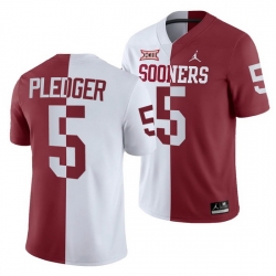 Oklahoma Sooners T.J. Pledger White Crimson Split Men'S Jersey