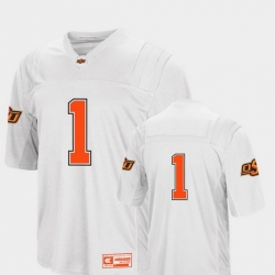 Men Oklahoma State Cowboys And Cowgirls 1 White College Football Colosseum Jersey