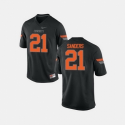 Men Oklahoma State Cowboys And Cowgirls Barry Sanders College Football Black Jersey