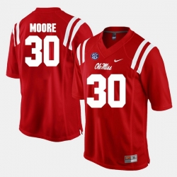A.J. Moore Red Ole Miss Rebels Alumni Football Game Jersey