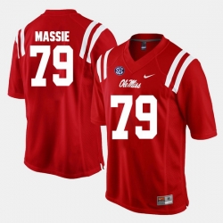 Bobby Massie Red Ole Miss Rebels Alumni Football Game Jersey