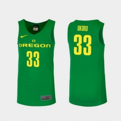 Men Oregon Ducks Francis Okoro Green Replica College Basketball Jersey