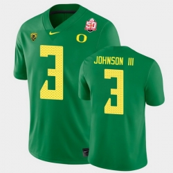 Men Oregon Ducks Johnny Johnson Iii 2021 Fiesta Bowl Green Game Jersey 0A