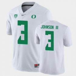 Men Oregon Ducks Johnny Johnson Iii Game White College Football Jersey