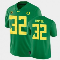 Men Oregon Ducks Jordan Happle College Football Green Game Jersey