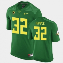 Men Oregon Ducks Jordan Happle Replica Green Game Football Jersey
