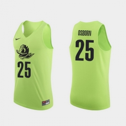 Men Oregon Ducks Luke Osborn Apple Green Authentic College Basketball Jersey 0A
